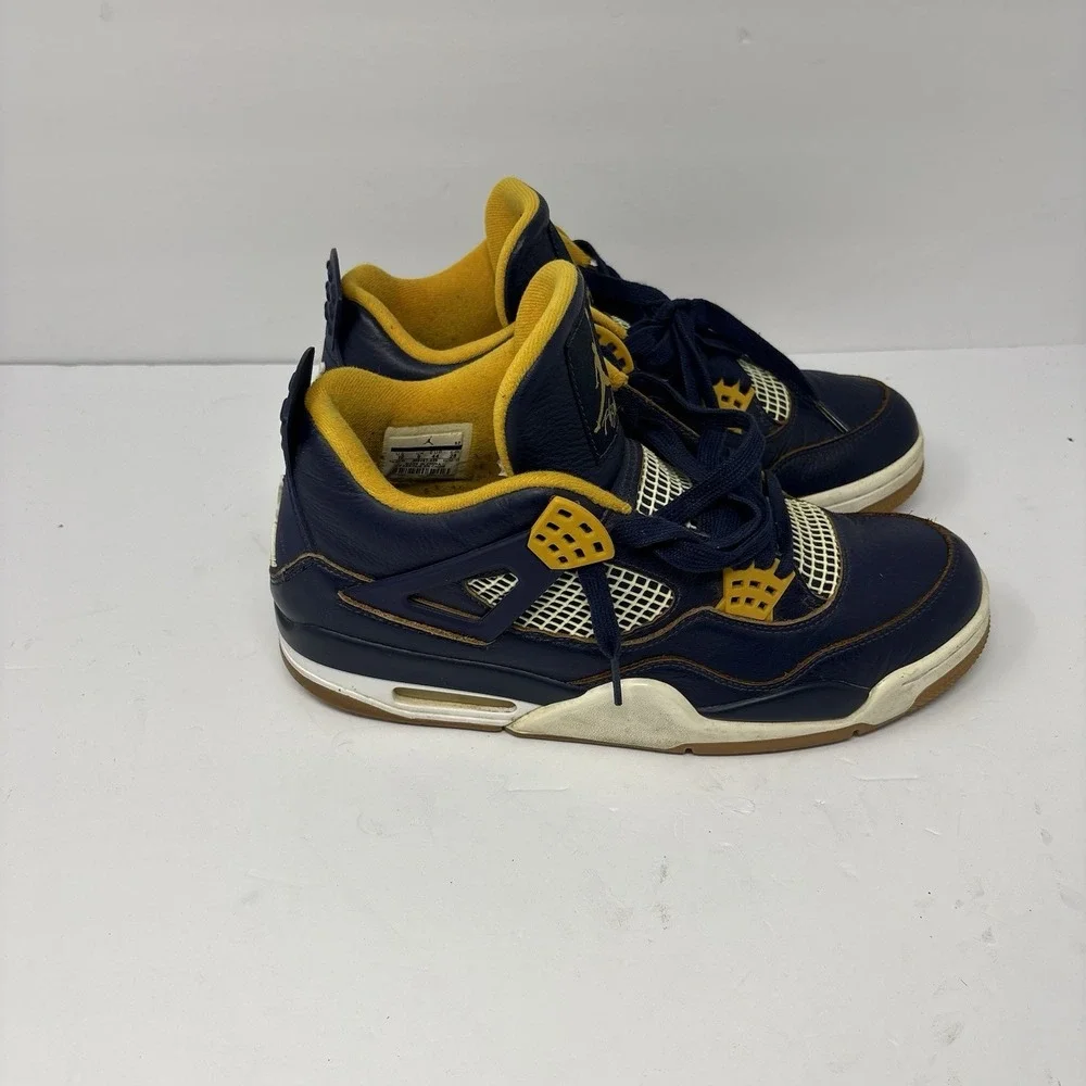 Air Jordan 4 Retro Dunk From Above Navy Gold Men's Size 10 308497-425